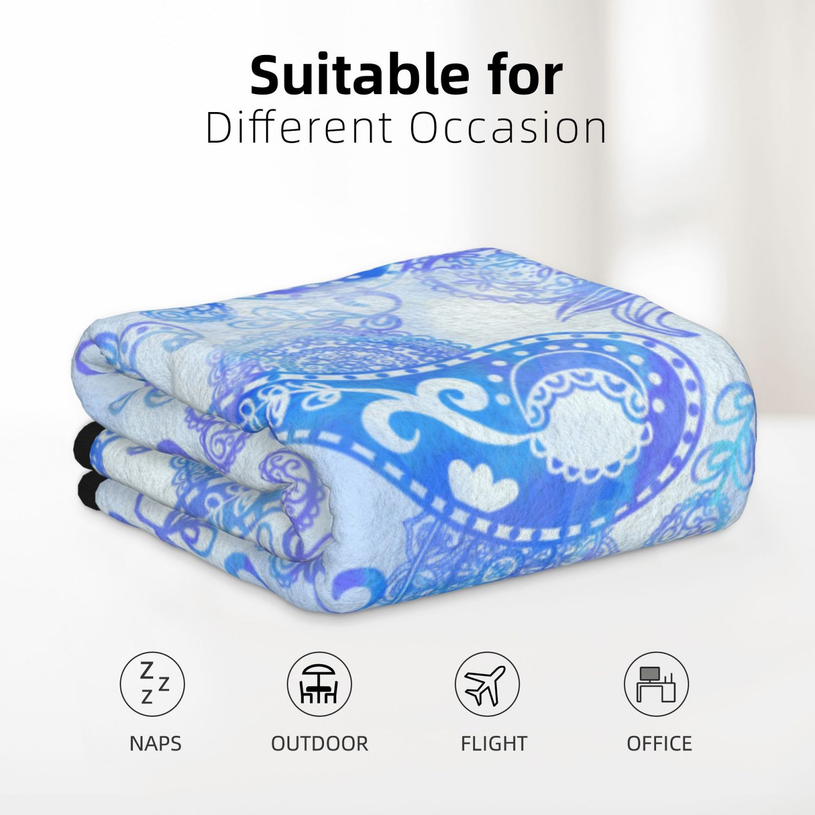 30x40in Double Sided Blanket Black 545892