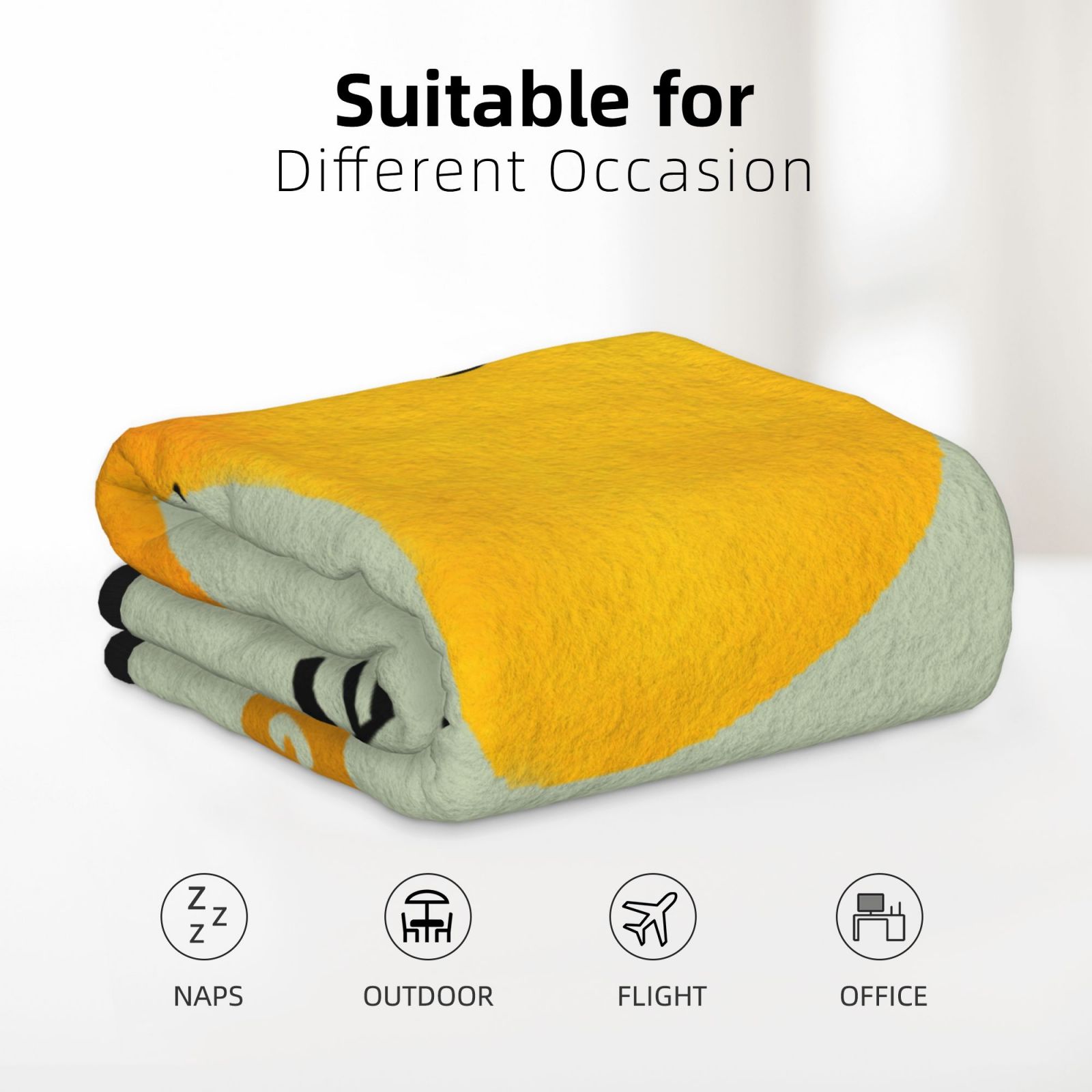 30x40in Double Sided Blanket Black c6482