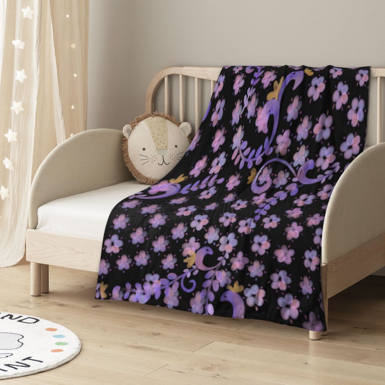 Flannel Blanket Black 705fb7