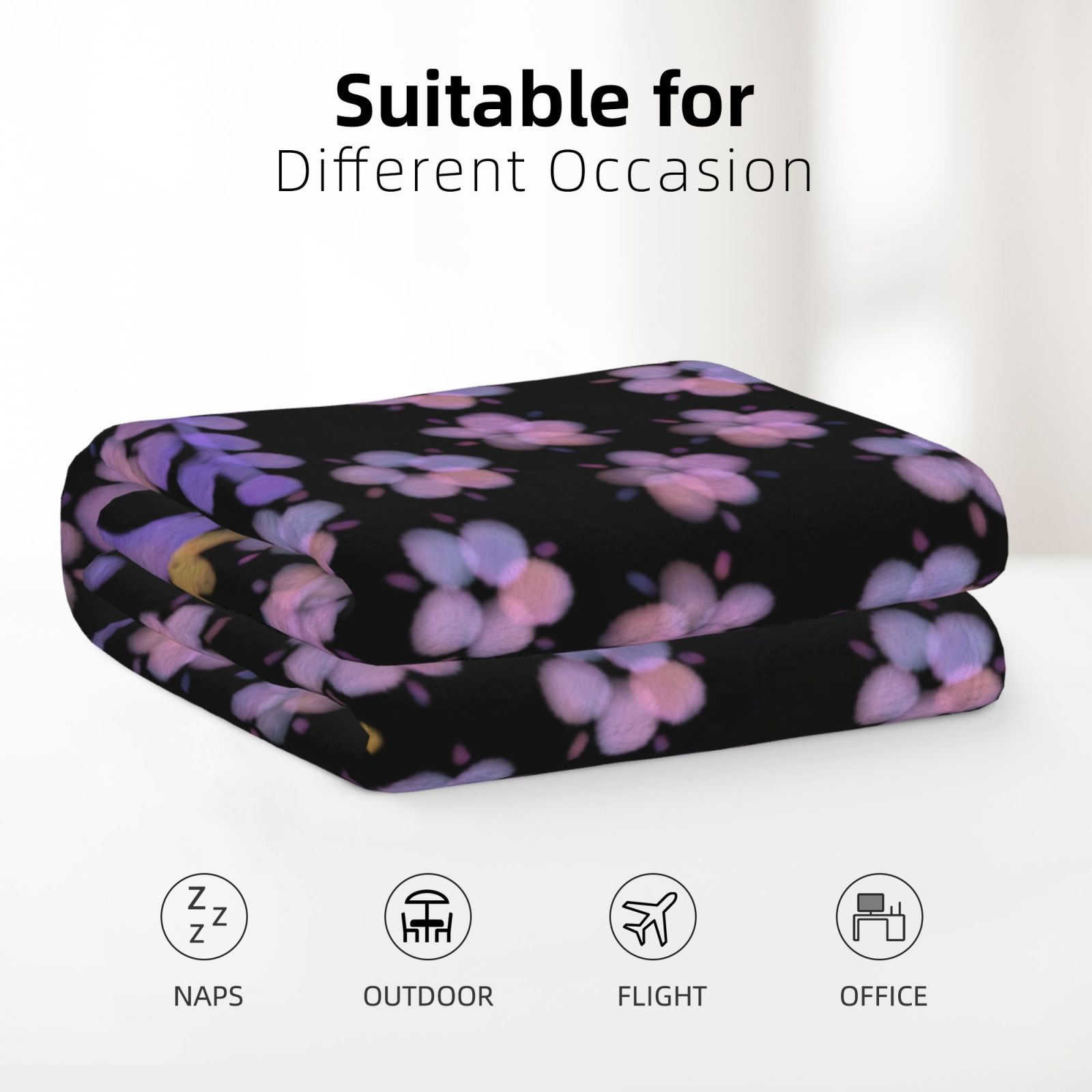 Flannel Blanket Black 705fb7