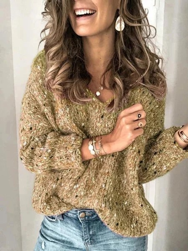 Top Rated Women V Neck Long Sleeve Sweater