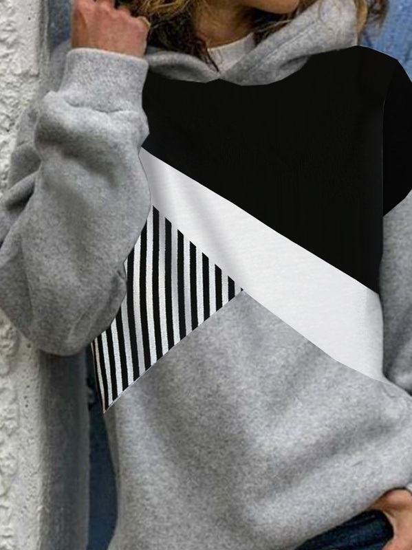 Color Block Casual Sweatshirt