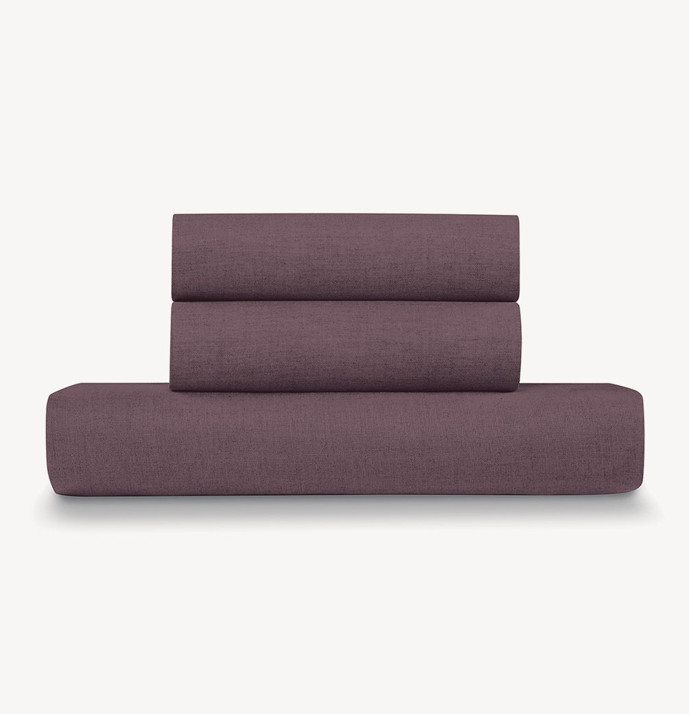French Linen Cotton Three Piece Duvet Set
