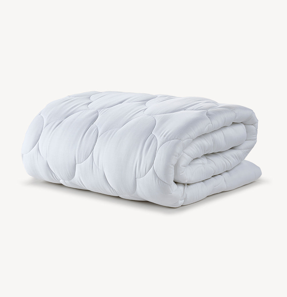 Lofty 100% Cotton Plush Gel Fiber Filled Mattress Topper